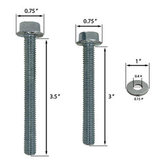 A.A engine stand bolt kit packaging shows included bolts and washers for Chevy blocks.