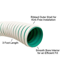 A.A 36-inch ribbed hose designed for water filling connections.