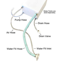 A.A 60-inch clear hose for air and drainage in the kit.
