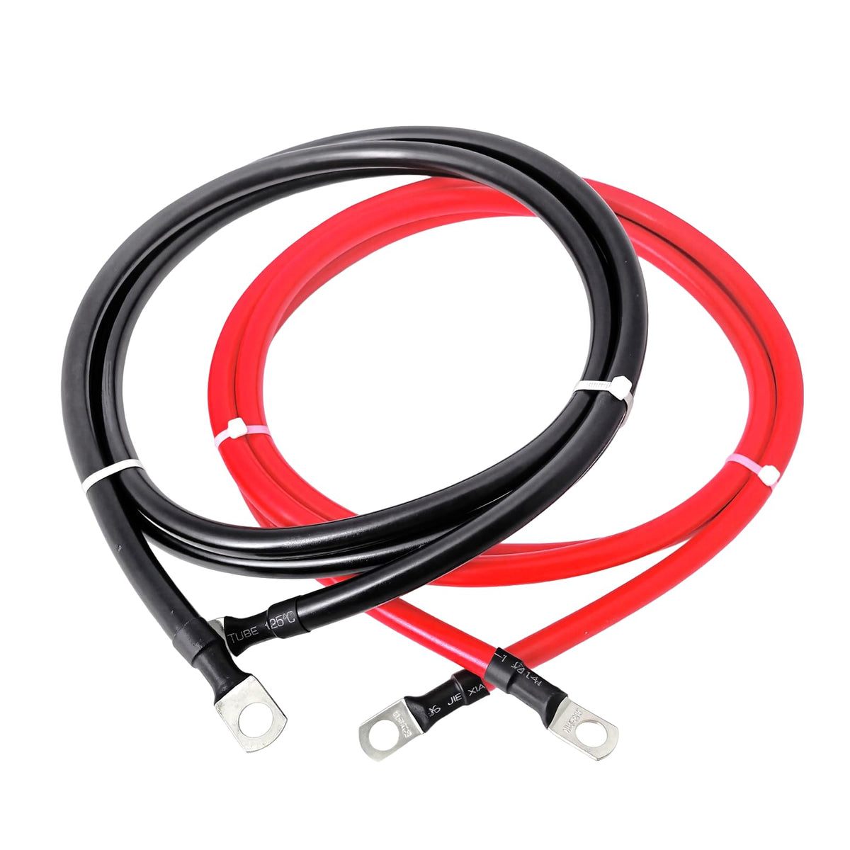 A ABIGAIL 2 AWG red battery cable for automotive and marine power.