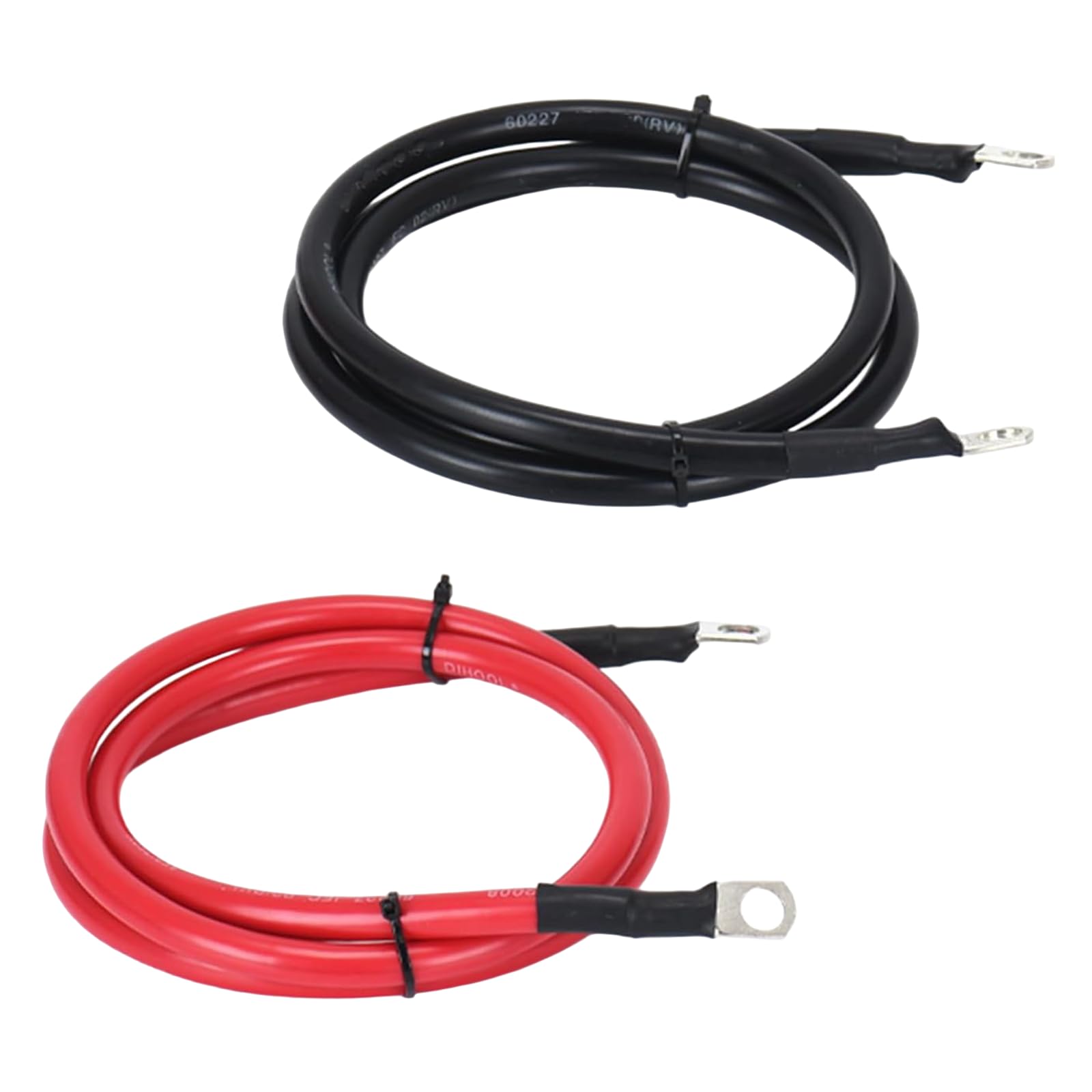 A ABIGAIL 4AWG battery cable with red positive end for secure automotive and inverter connections.