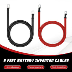 A ABIGAIL red 5/16 inch ring-terminal end on 6 AWG cable for secure connections.