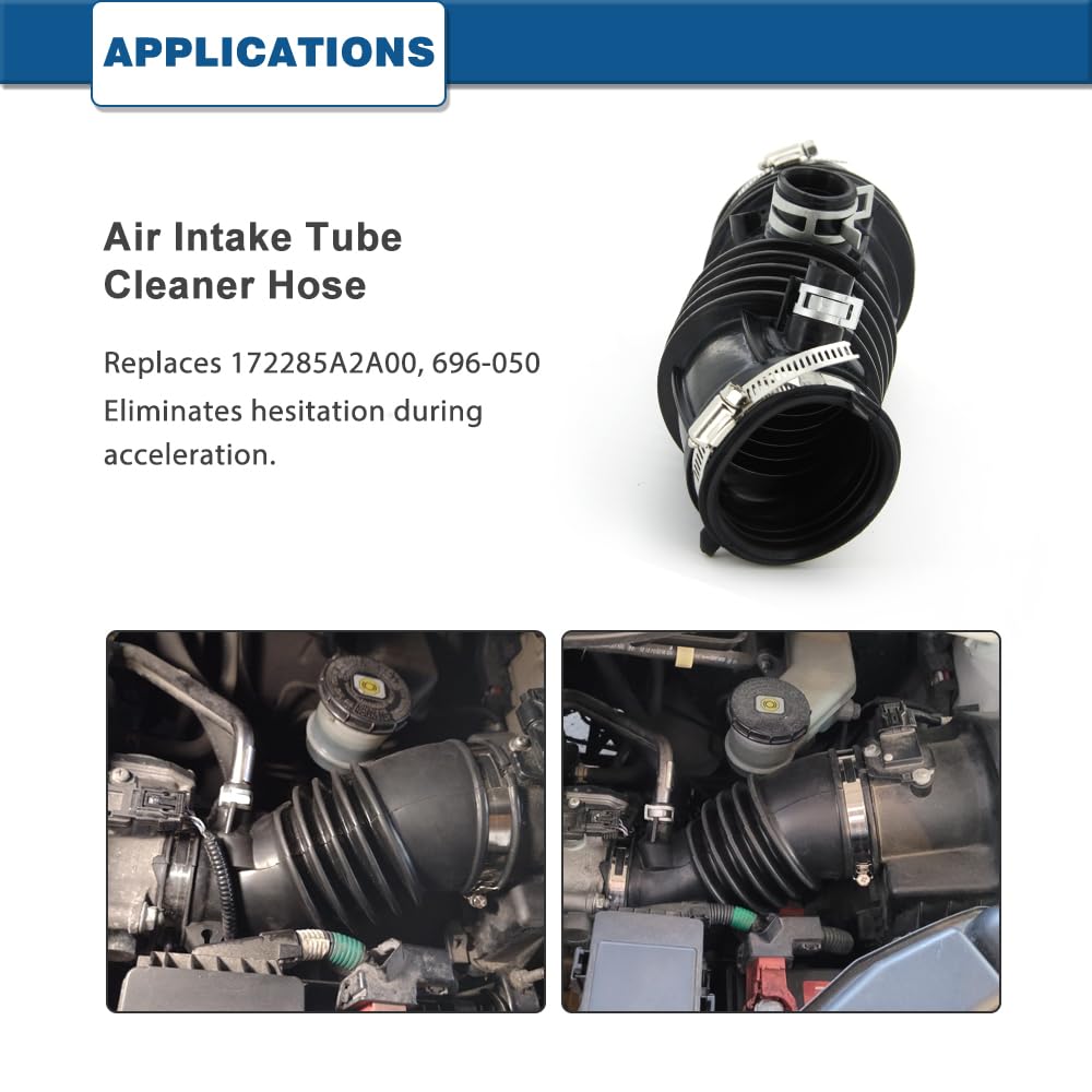 A ABIGAIL air intake hose close-up durable rubber construction for longevity