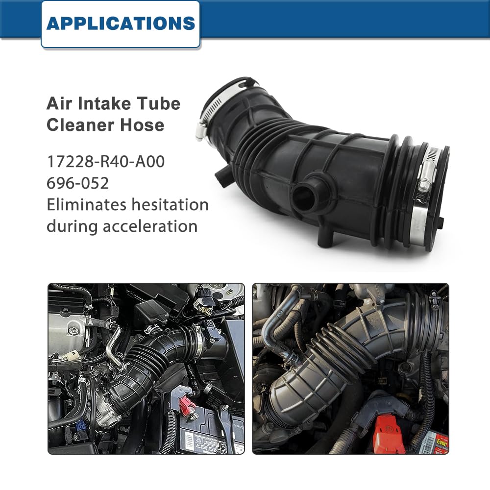 A ABIGAIL air intake hose end connector with clamps shown for secure fit