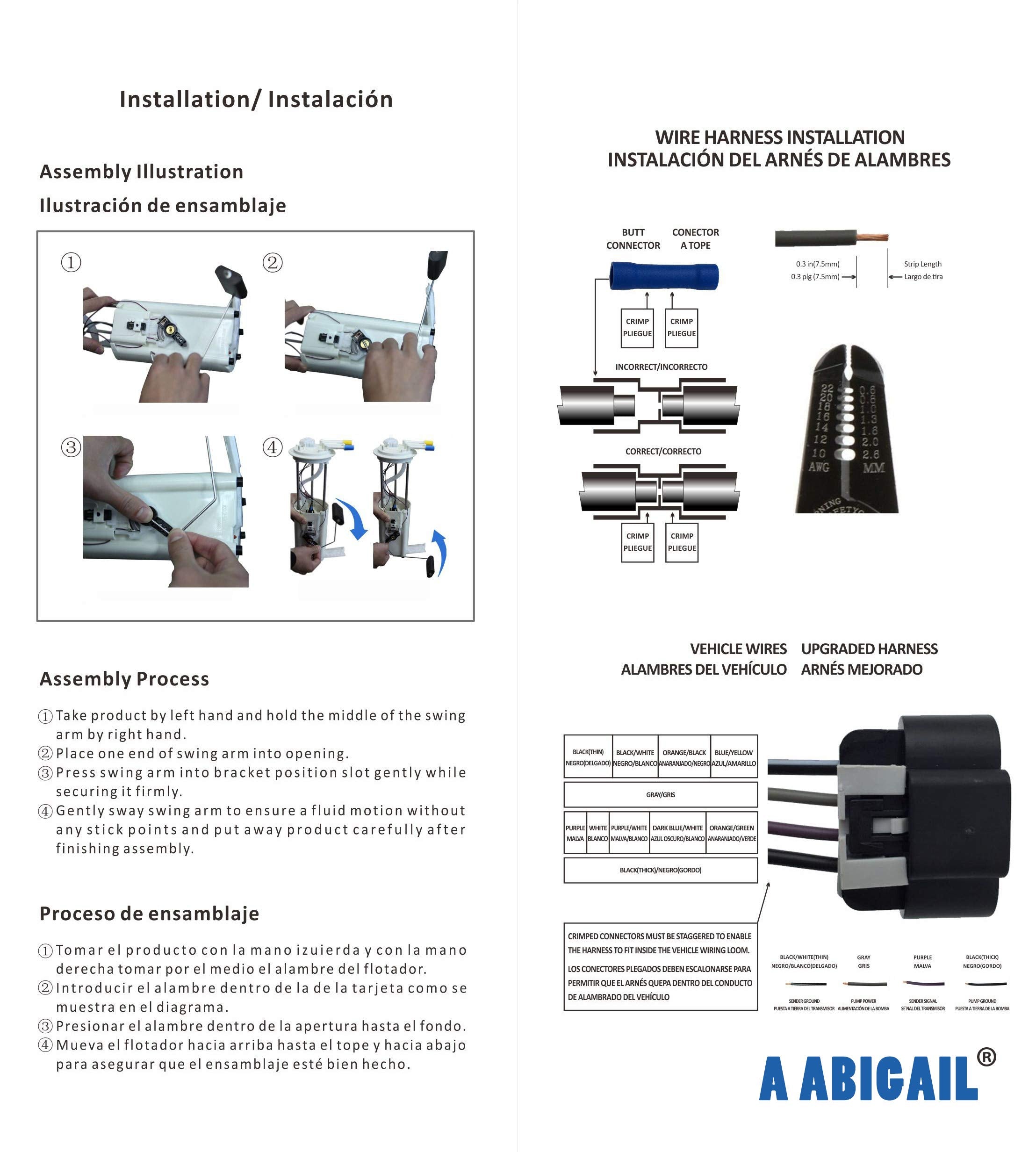 A ABIGAIL Fuel Pump E3500M quality testing seal indicating OE-grade standards