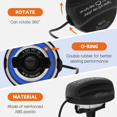 A ABIGAIL fuel cap label 16117222391 for quick checks.