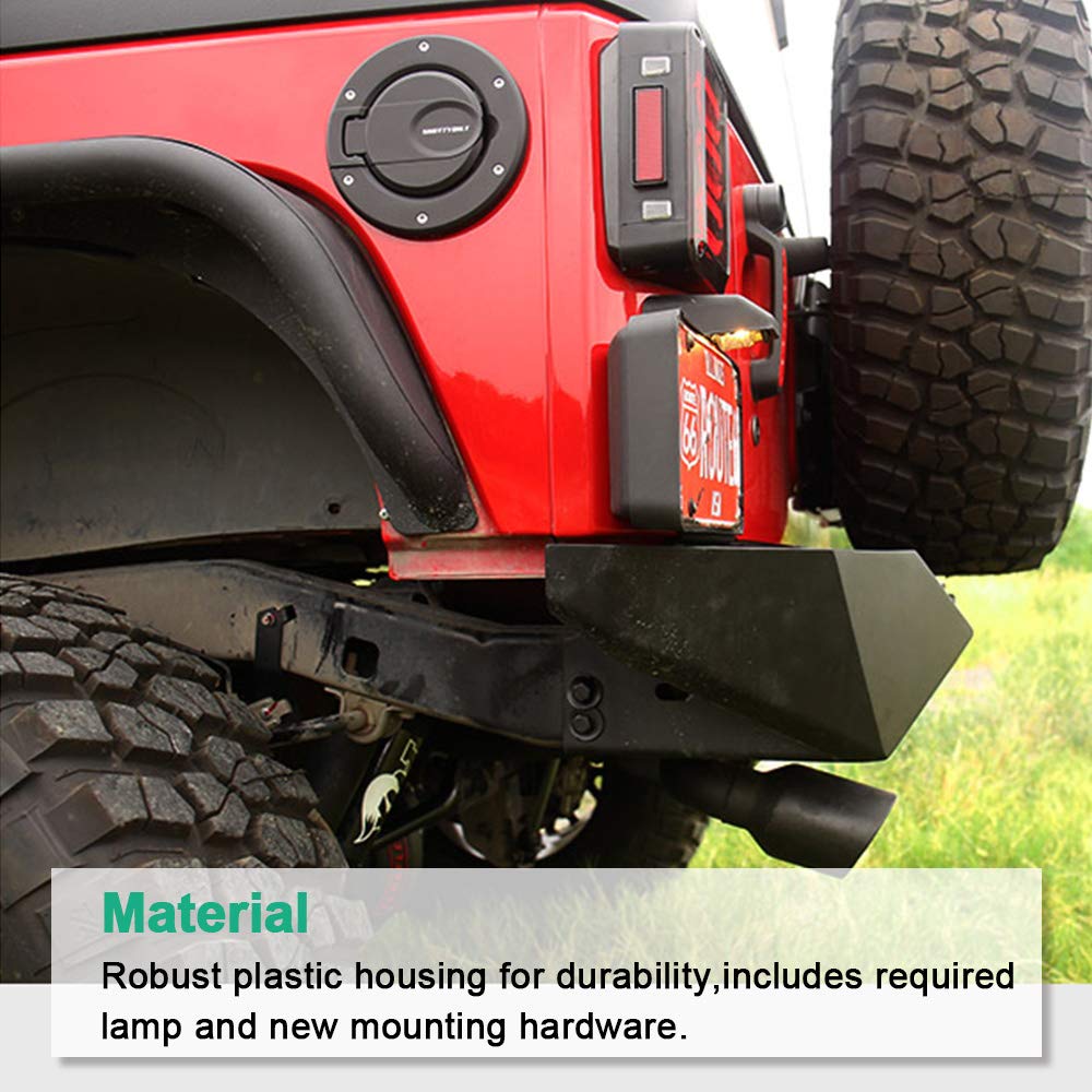 A ABIGAIL Jeep Wrangler JK compatible bracket with rear light