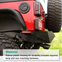 A ABIGAIL Jeep Wrangler JK compatible bracket with rear light