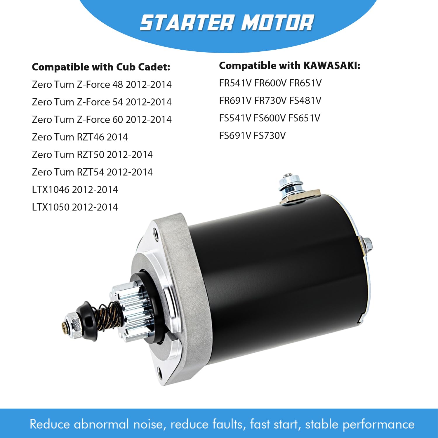 A ABIGAIL Kawasaki FR691V install-ready starter for direct replacement in compatible mowers.