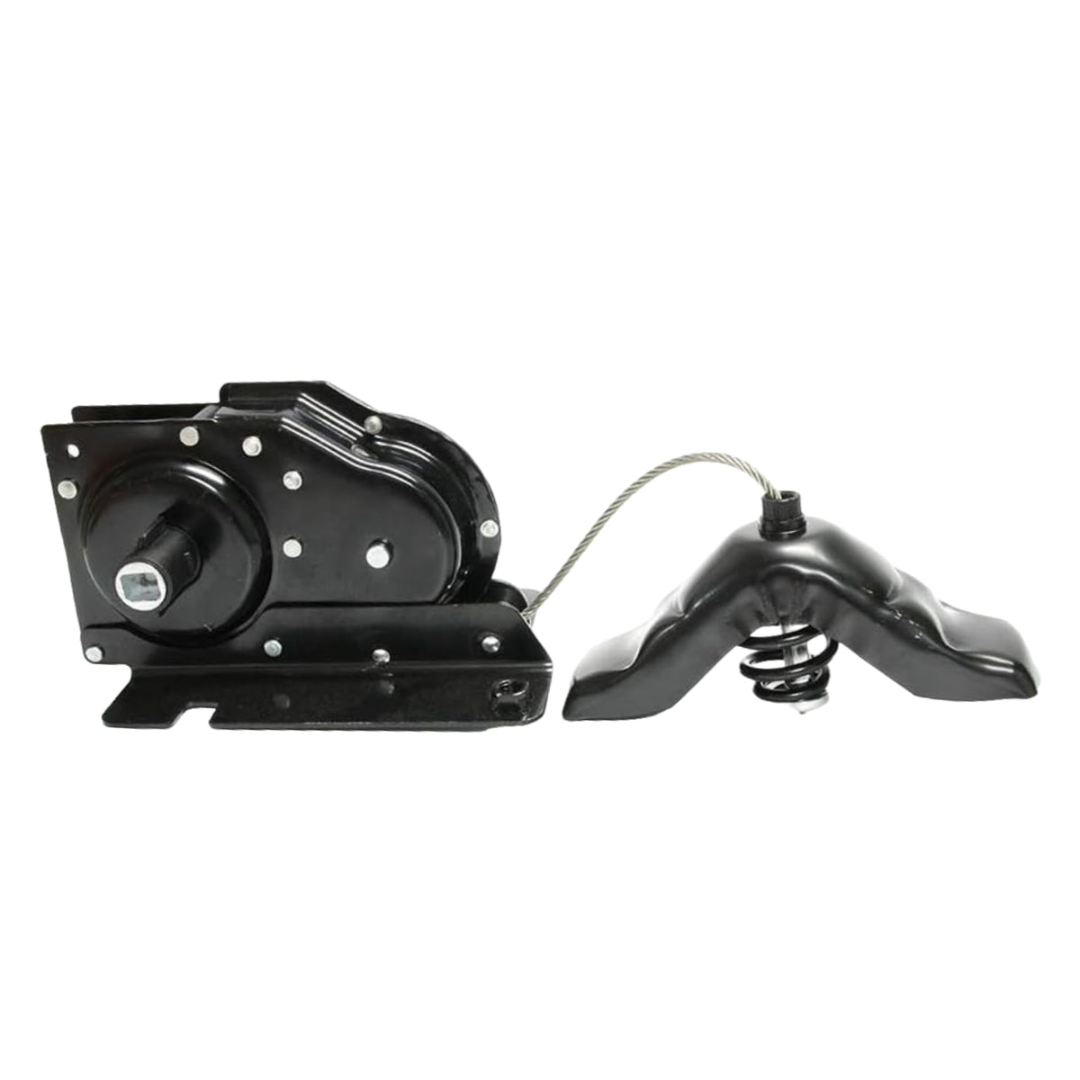 A ABIGAIL spare tire hoist carrier on a Ford truck enables quick tire access.