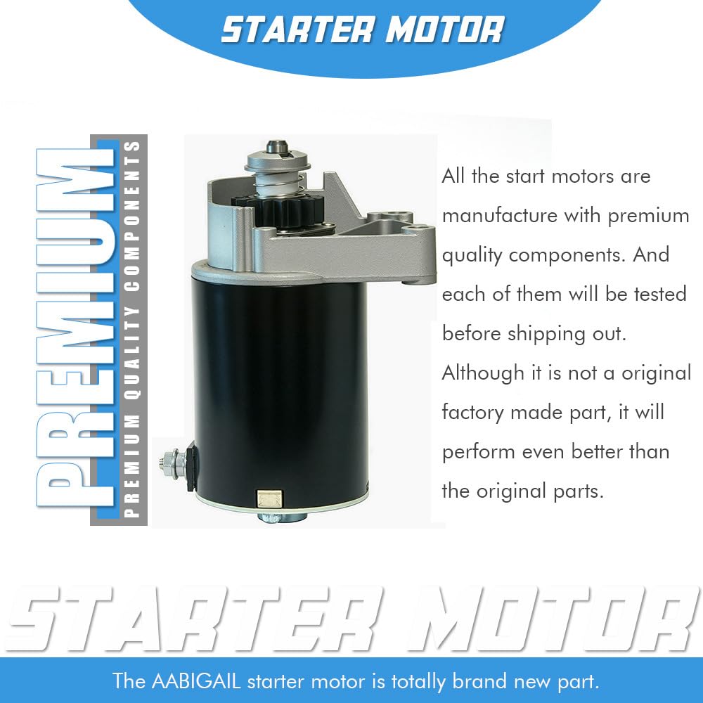 A ABIGAIL Briggs V-Twin starter, mounting flange, secure fit.