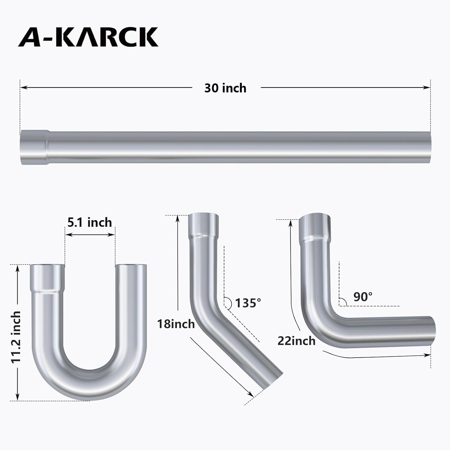 A-KARCK 90-degree mandrel bend pipe for precise corner routing