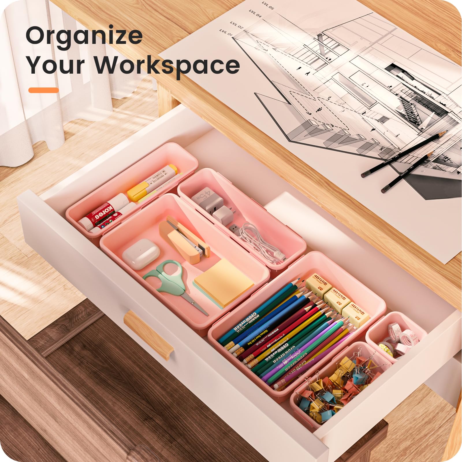 A-LuGei makeup organizer for lipsticks, brushes, and cosmetics.