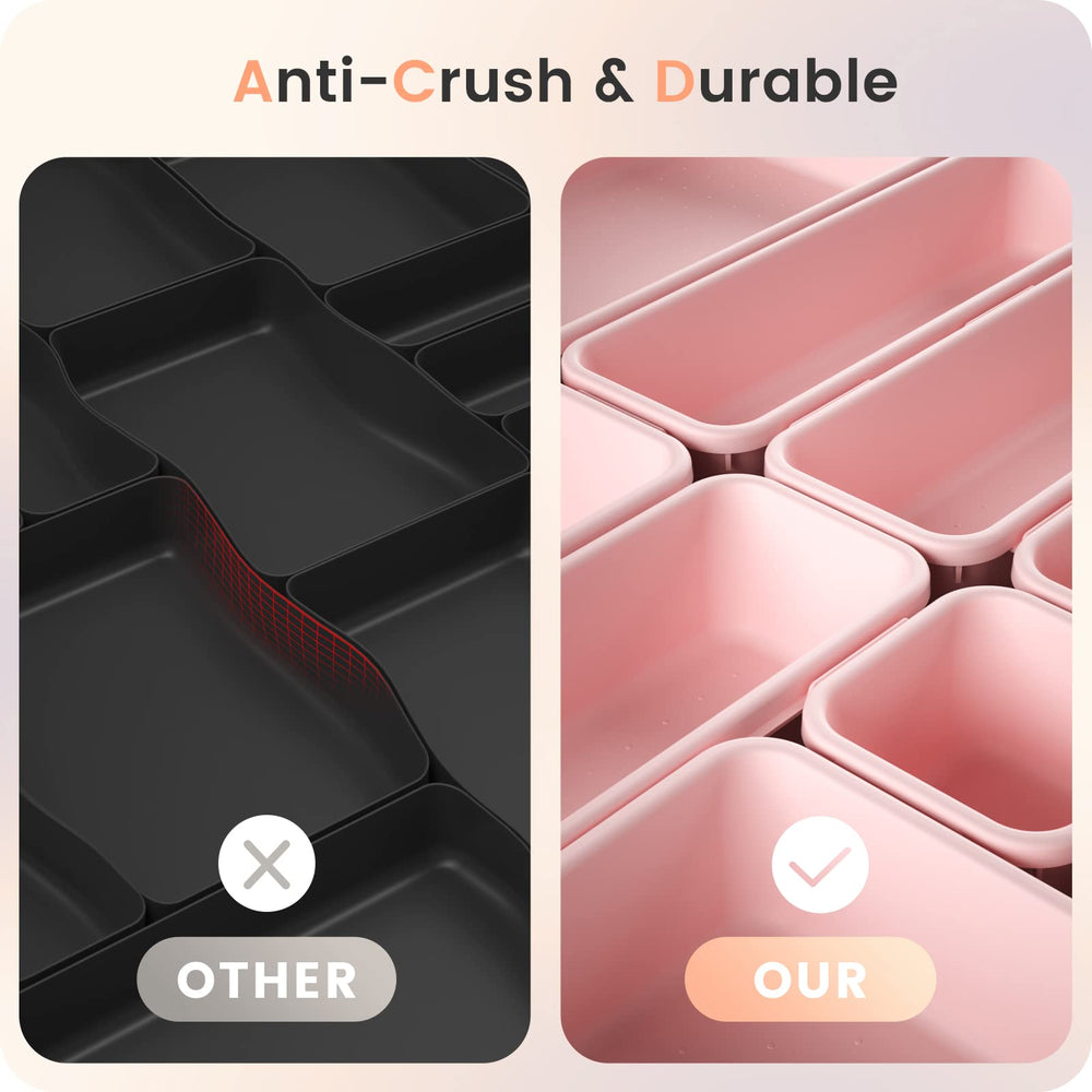 A-LuGei pink drawer organizer brightens any space while tidying.