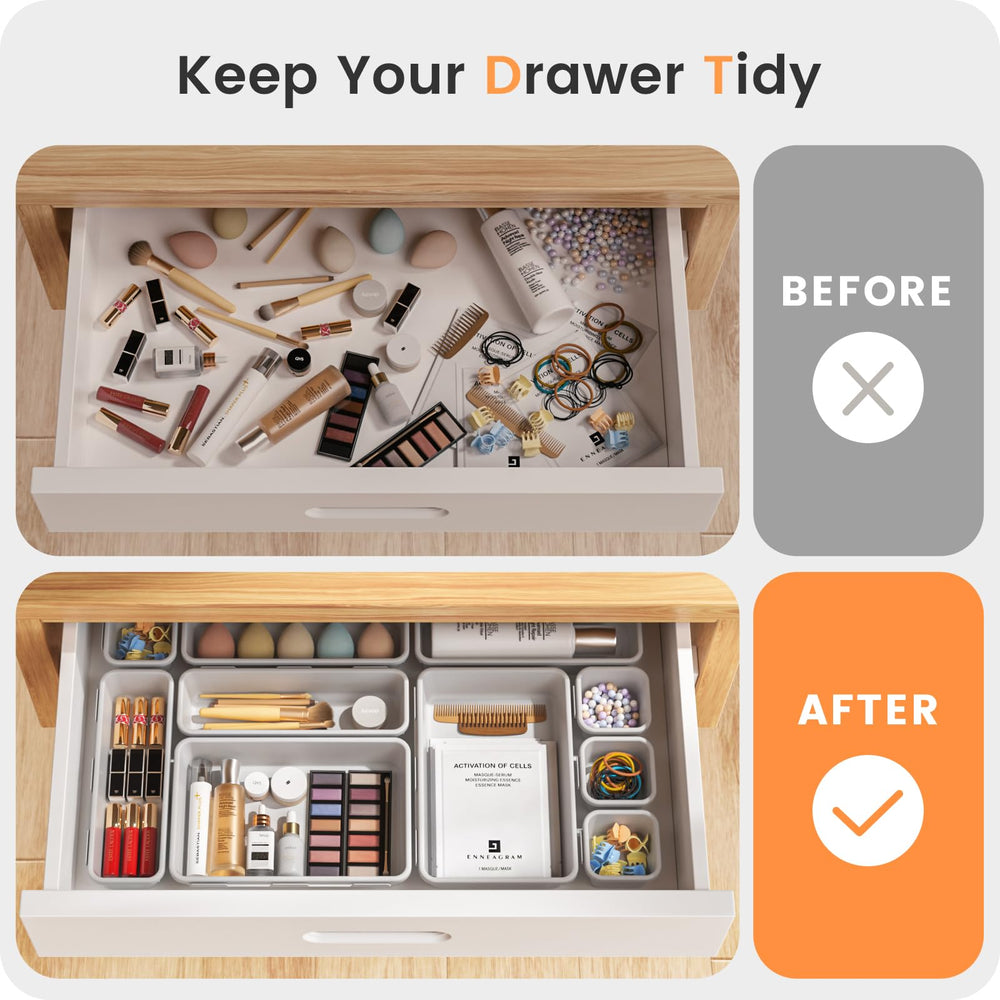 A-LuGei makeup drawer organizes lipsticks and brushes for easy access.