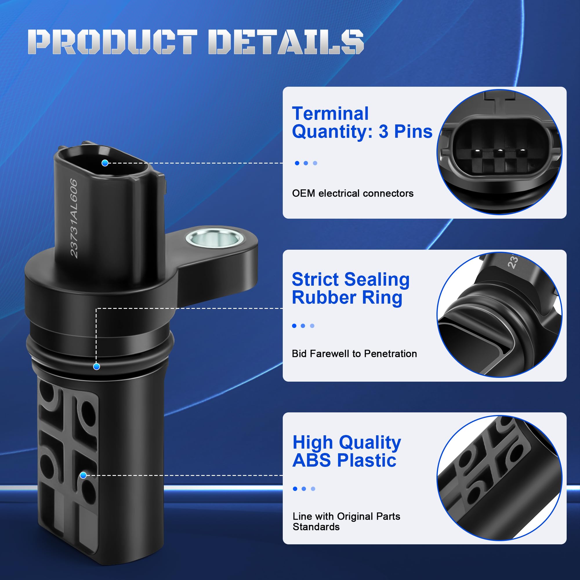 A-NAFTULY crankshaft sensor for Pathfinder 4.0L, robust installation example
