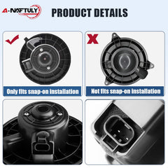 A-NAFTULY AC Blower Motor installation step demonstrating plug-and-play wiring.