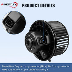 A-NAFTULY AC Blower Motor packaging box highlights easy installation.