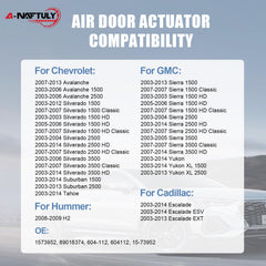 A-NAFTULY blend door actuator for Silverado 1500 delivers steady climate from the vents.