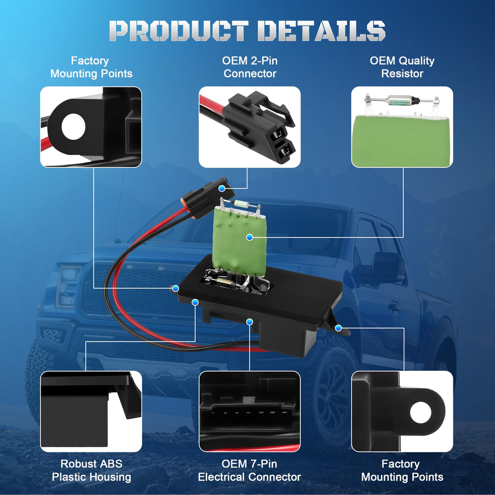 A-NAFTULY blower resistor side connector highlighting easy installation and compatibility