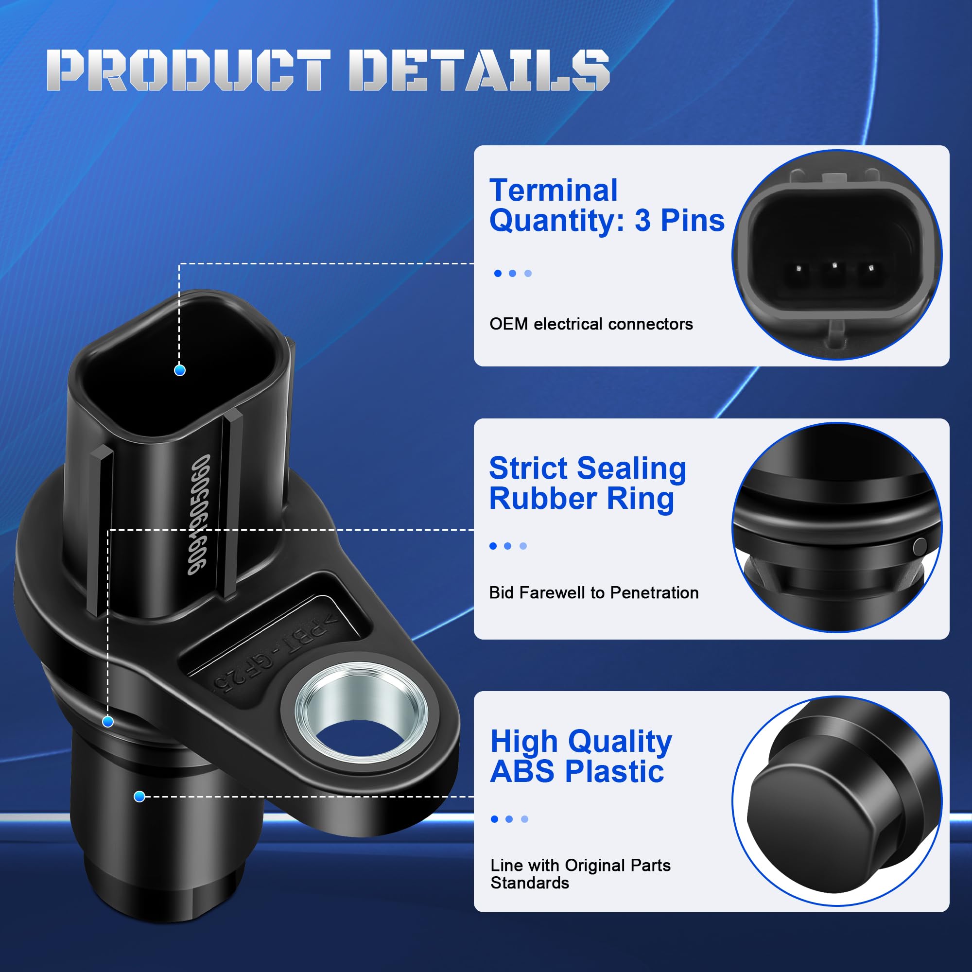 A-NAFTULY camshaft sensor collection side view shows compact design for easy installation