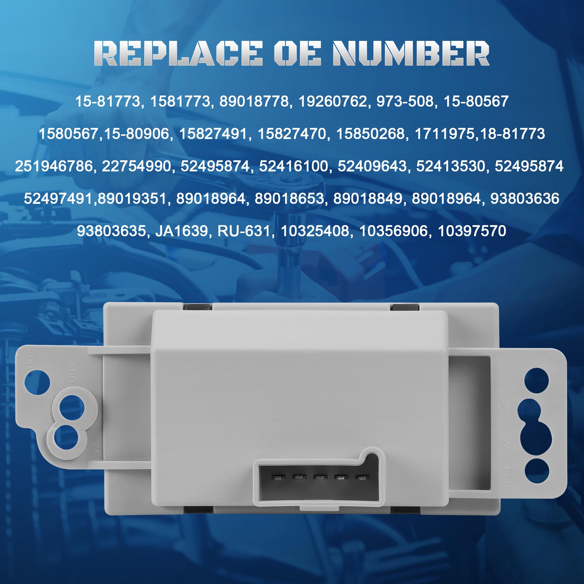 A-NAFTULY compatibility chart shows broad GM vehicle coverage.