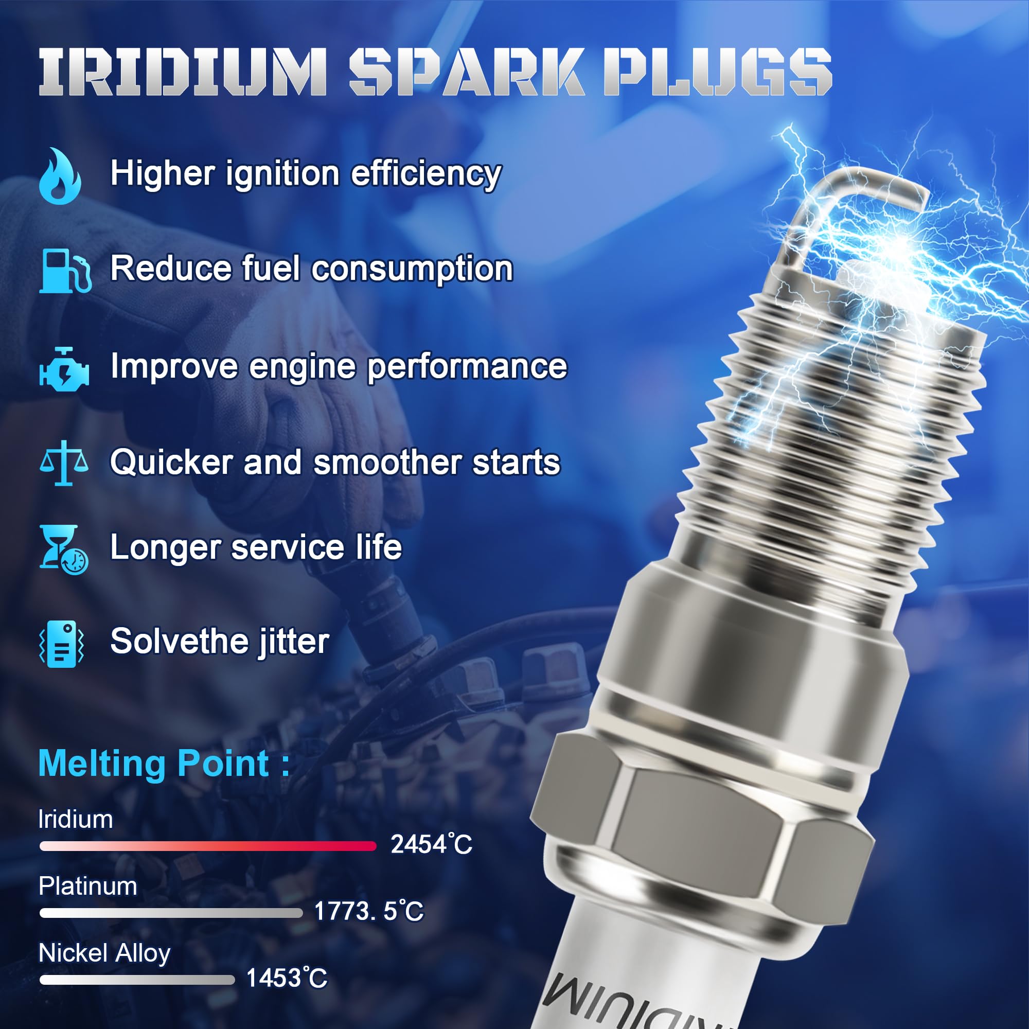 A-NAFTULY Cadillac Escalade 6-2L spark plug close-up