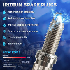 A-NAFTULY spark plugs set in engine bay for BMW compatibility