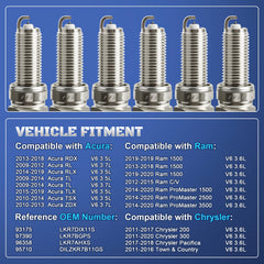 A-NAFTULY Iridium Spark Plugs for Jeep Grand Cherokee 3.6L, steady ignition