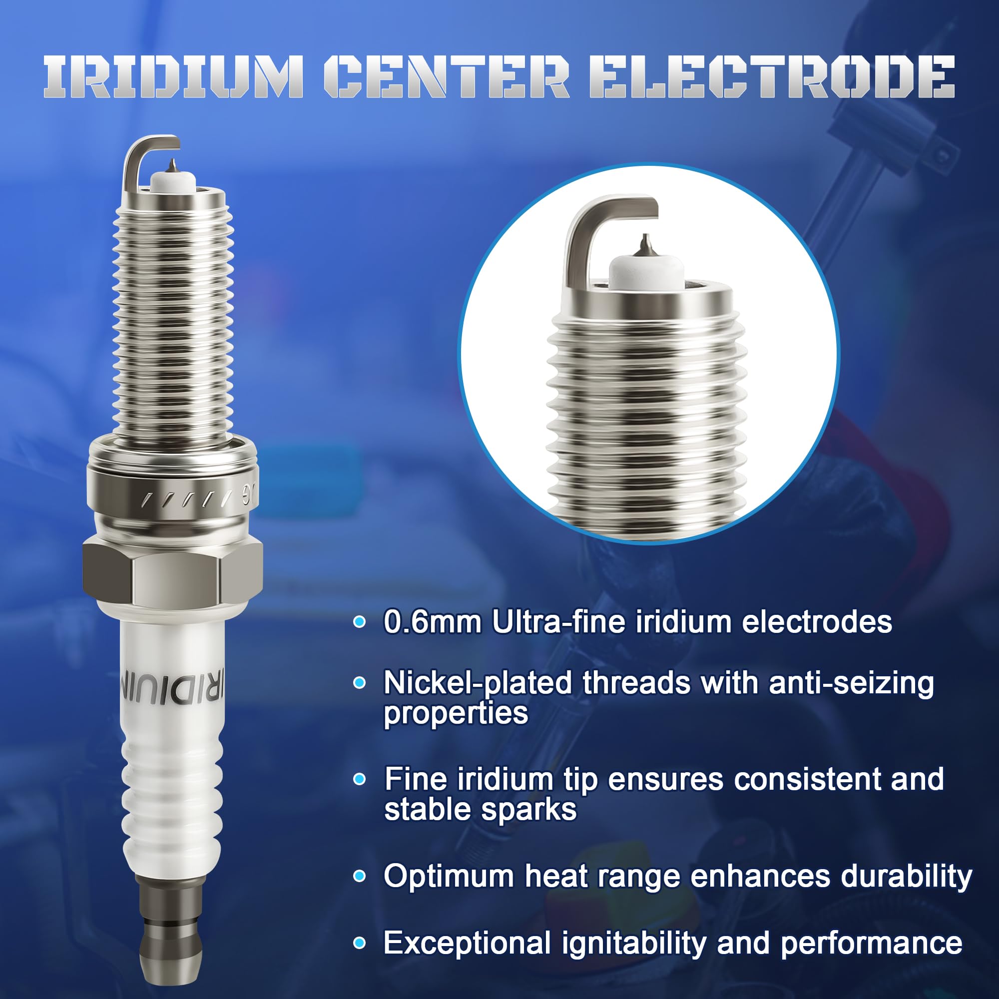 A-NAFTULY Iridium Spark Plugs for Kia Sorento, reliable starts