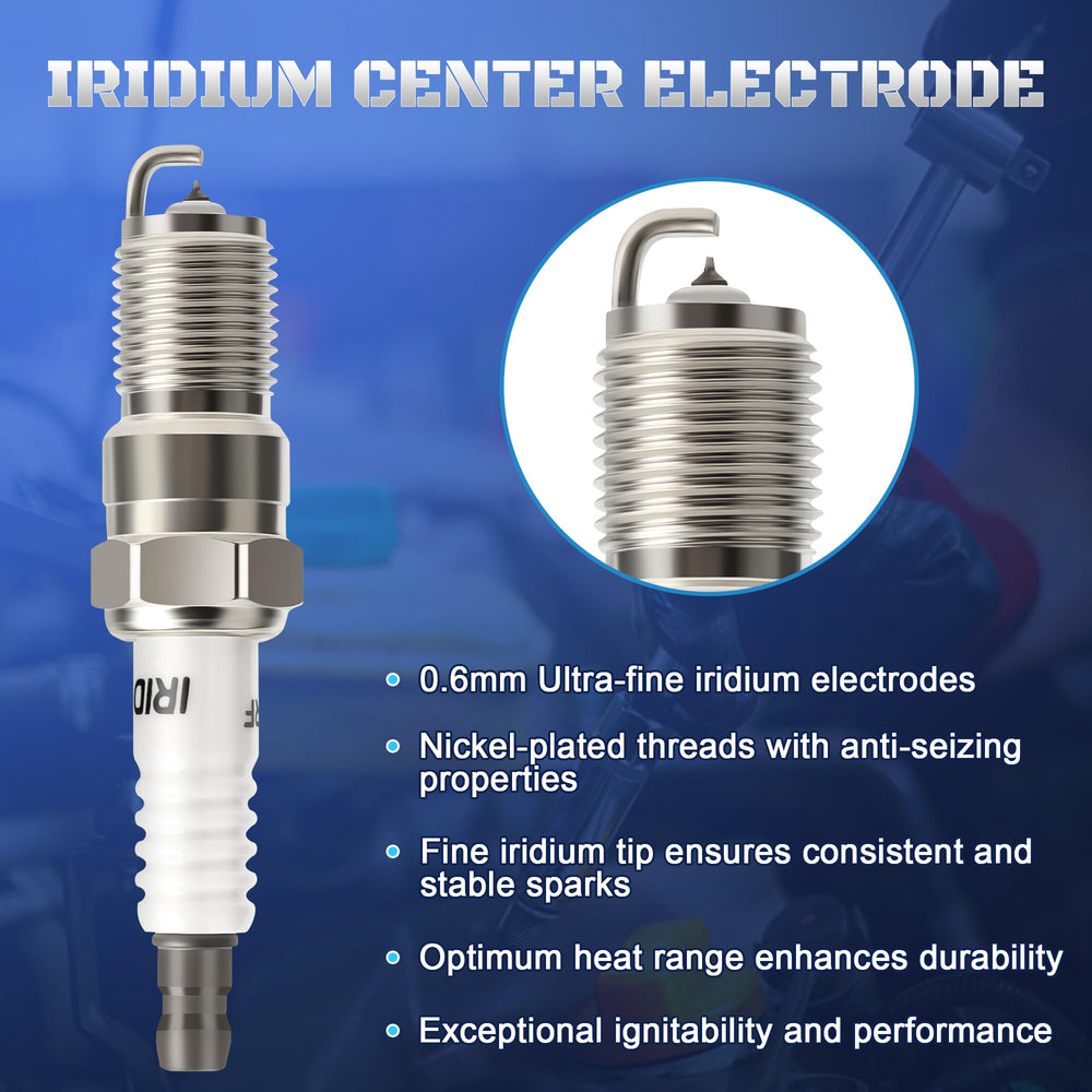 A-NAFTULY Iridium spark plugs compatible with Chevy, Ford, Buick and GMC models.