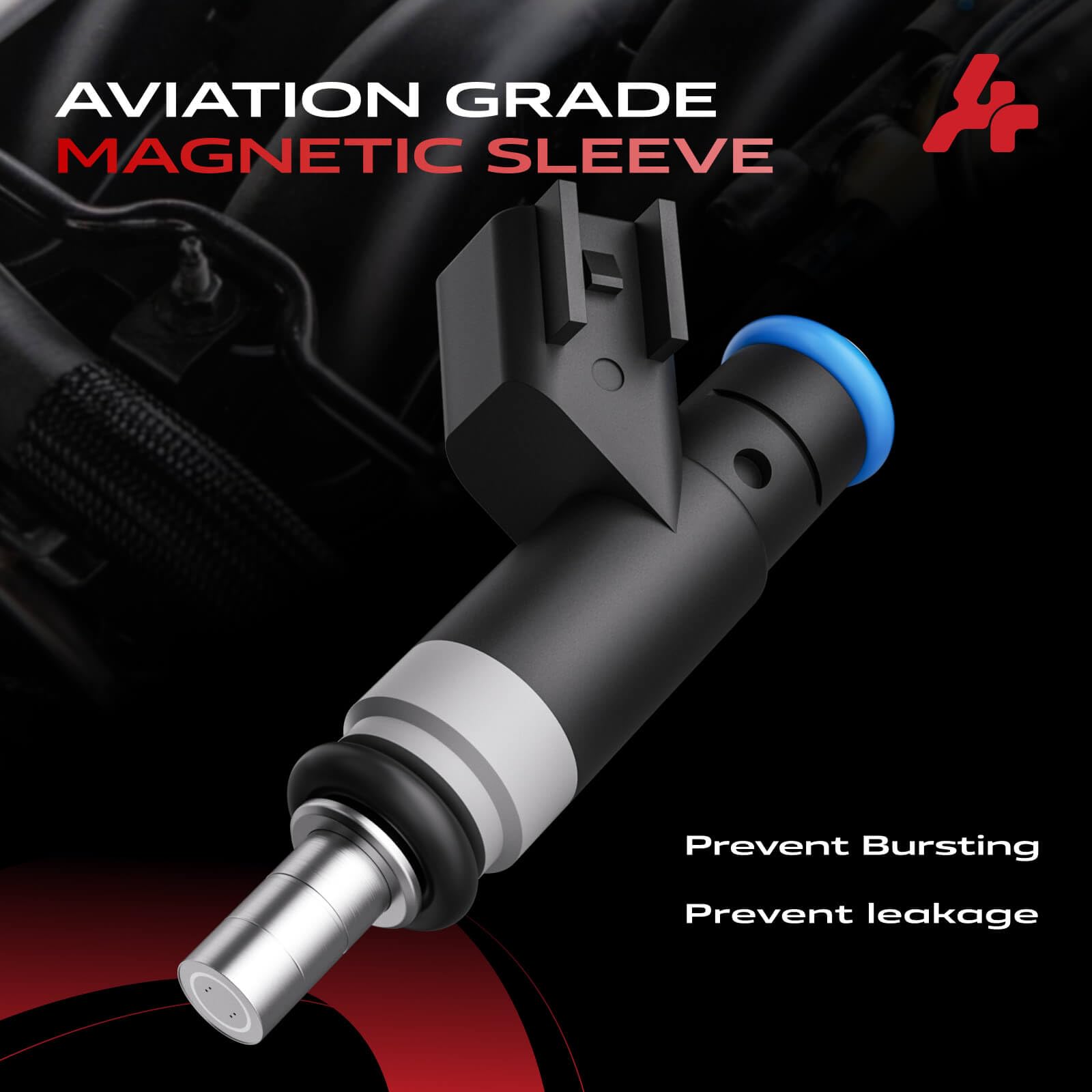 A Plus Auto inlet basket filter visible on injector improves filtration and longevity