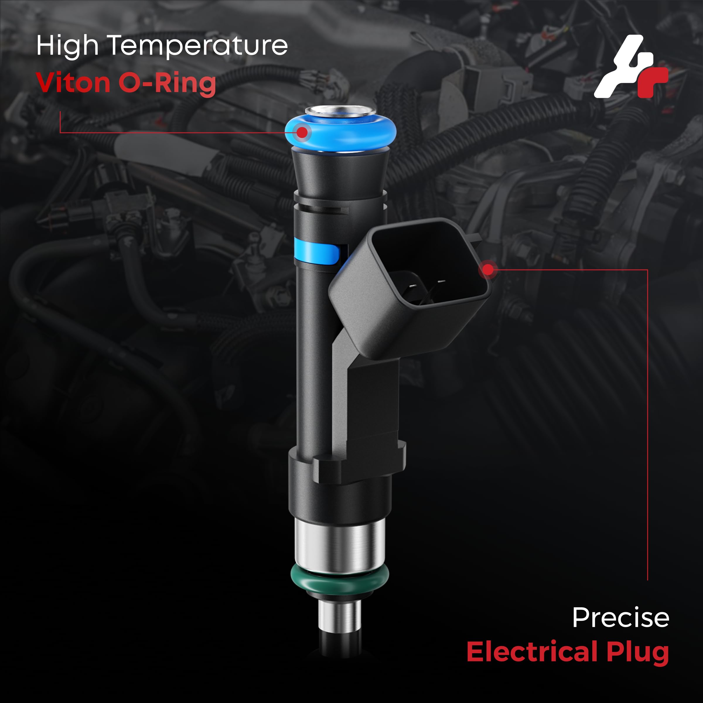 A Plus Auto fuel injectors in-rail shot suggests easy installation for compatible vehicles.
