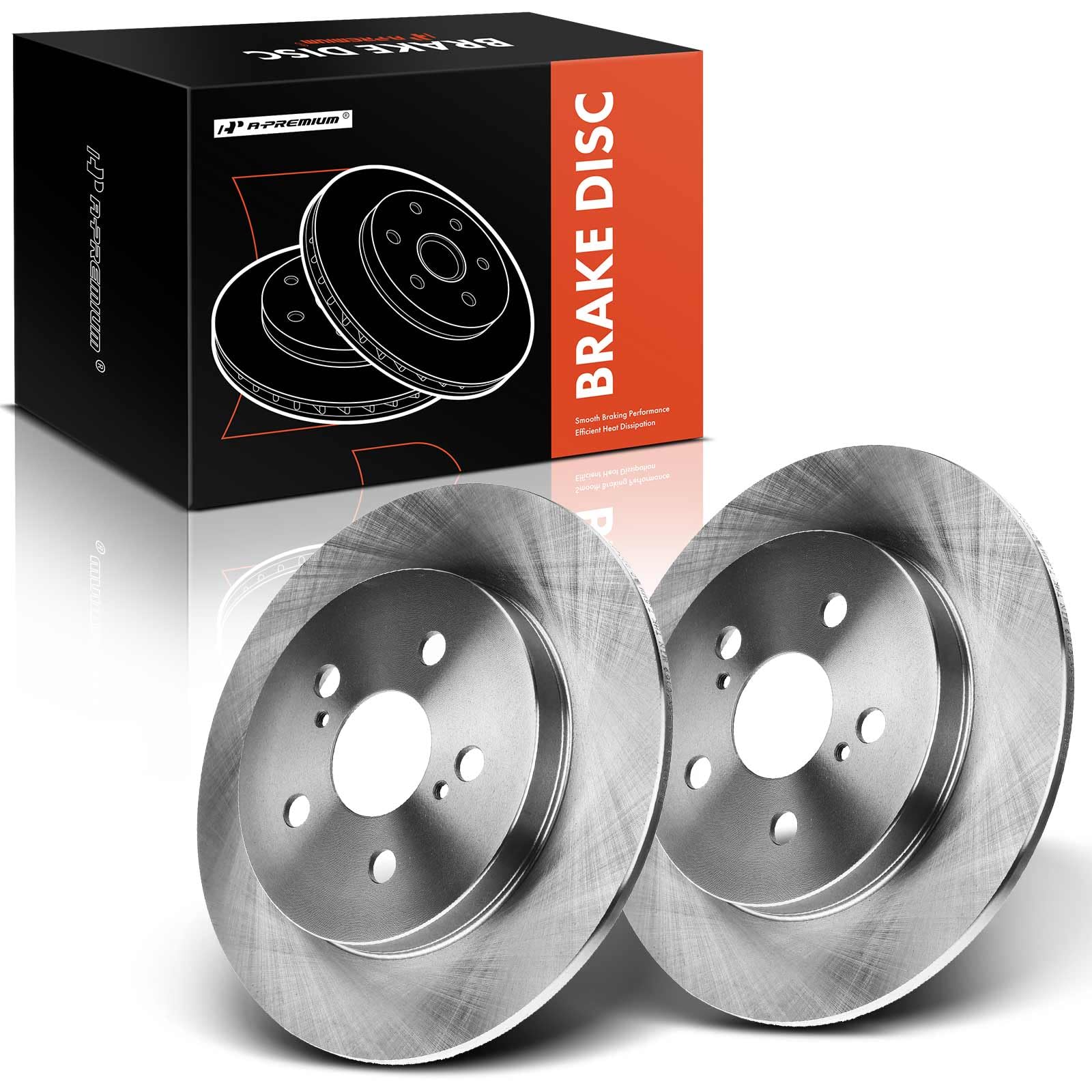A-Premium 10.2 inch rear brake rotor close-up showing smooth edge and rust-resistant coating