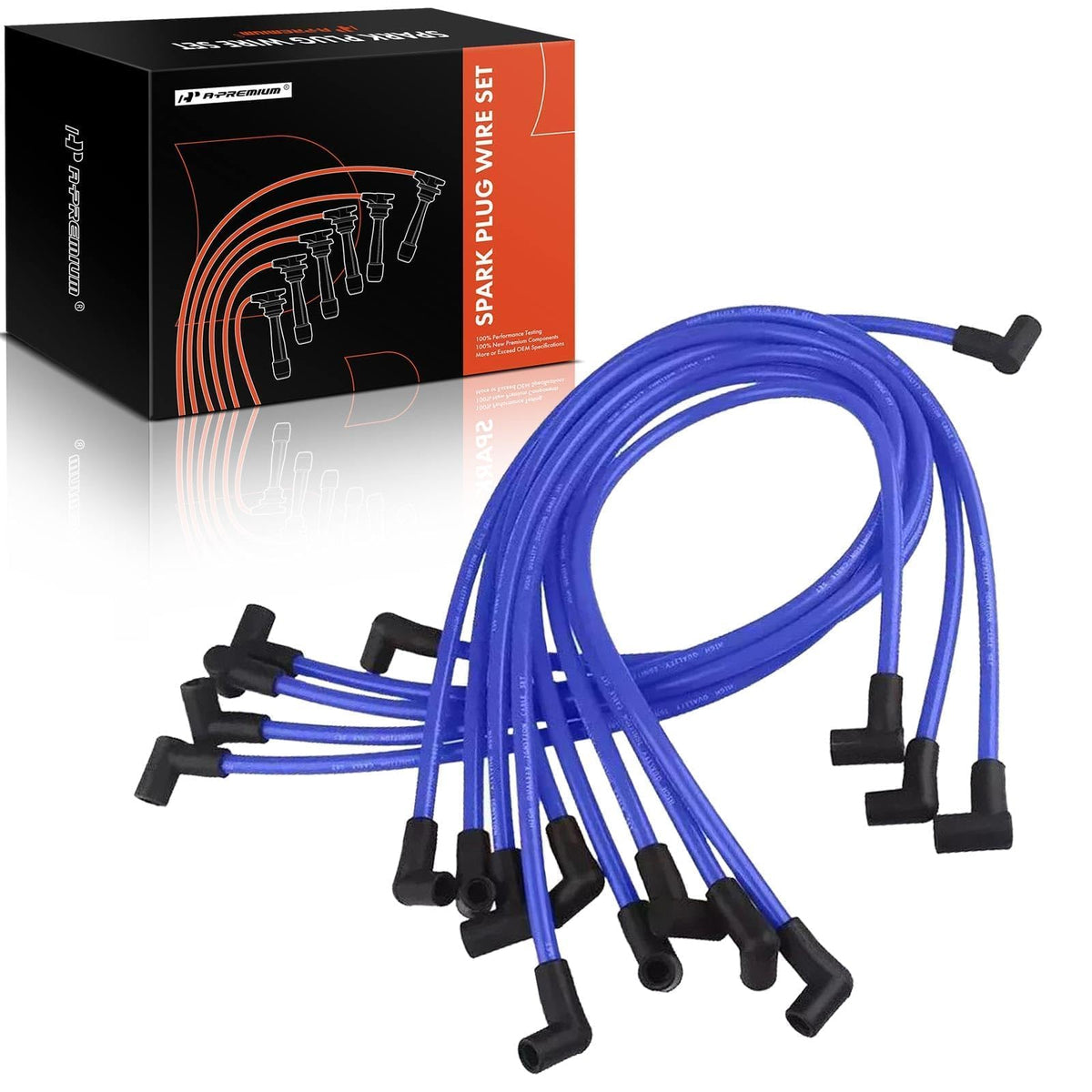 A-Premium 105mm HEI wire closeup shows durable silicone insulation for reliable starts.