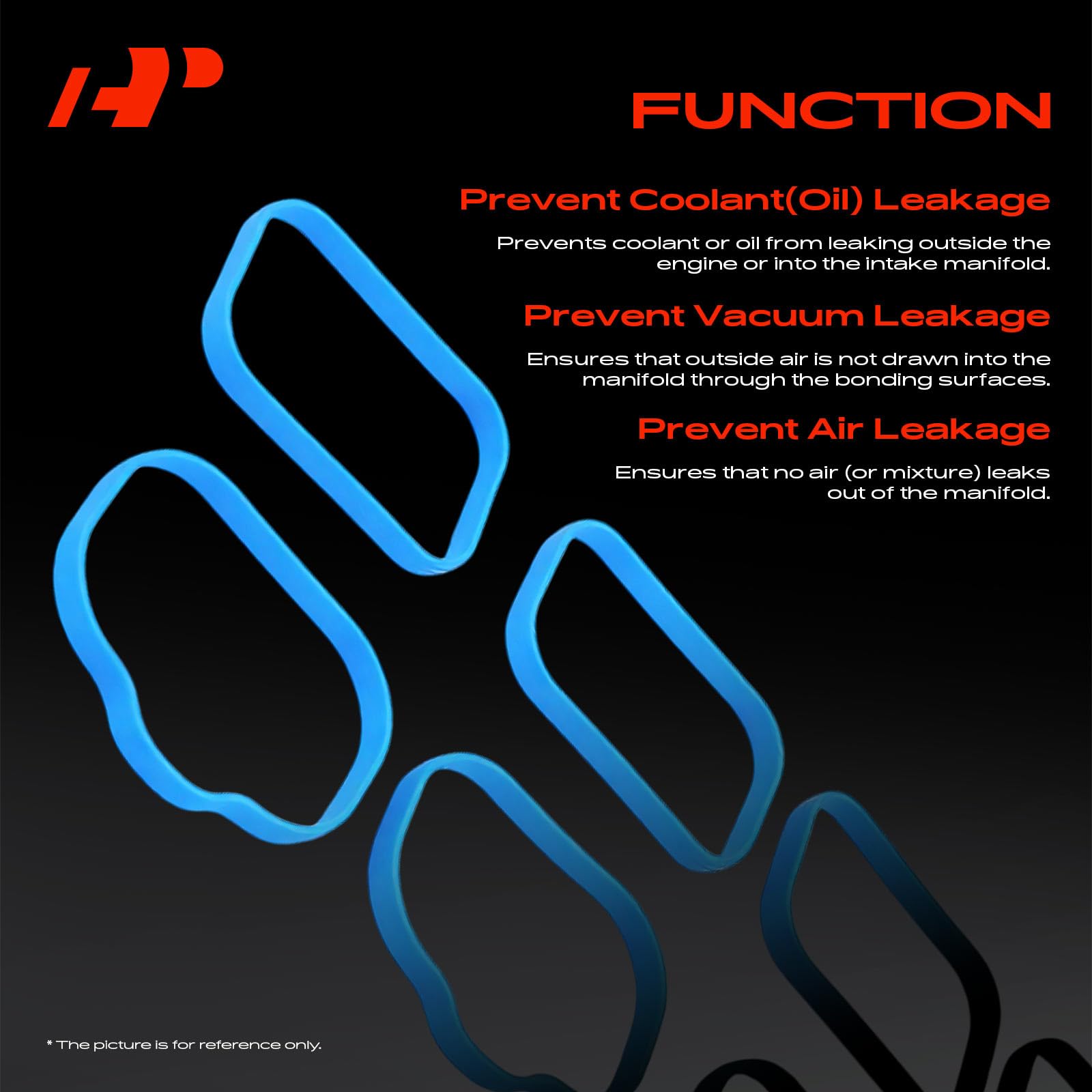 12-piece gasket kit packaged for complete intake reseal