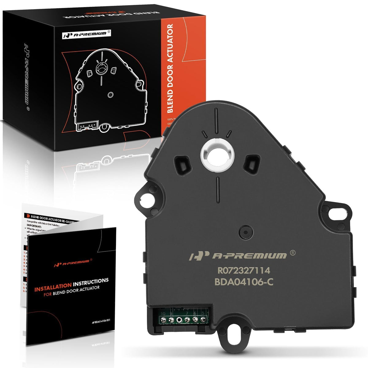A-Premium 2-pack HVAC actuator on the driver side ensures precise climate control.