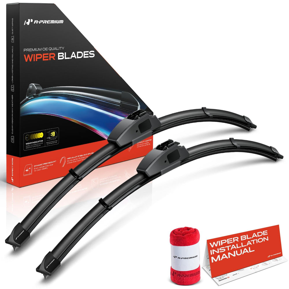 A-Premium 22-inch left-hook wiper blade in action for precise wiping