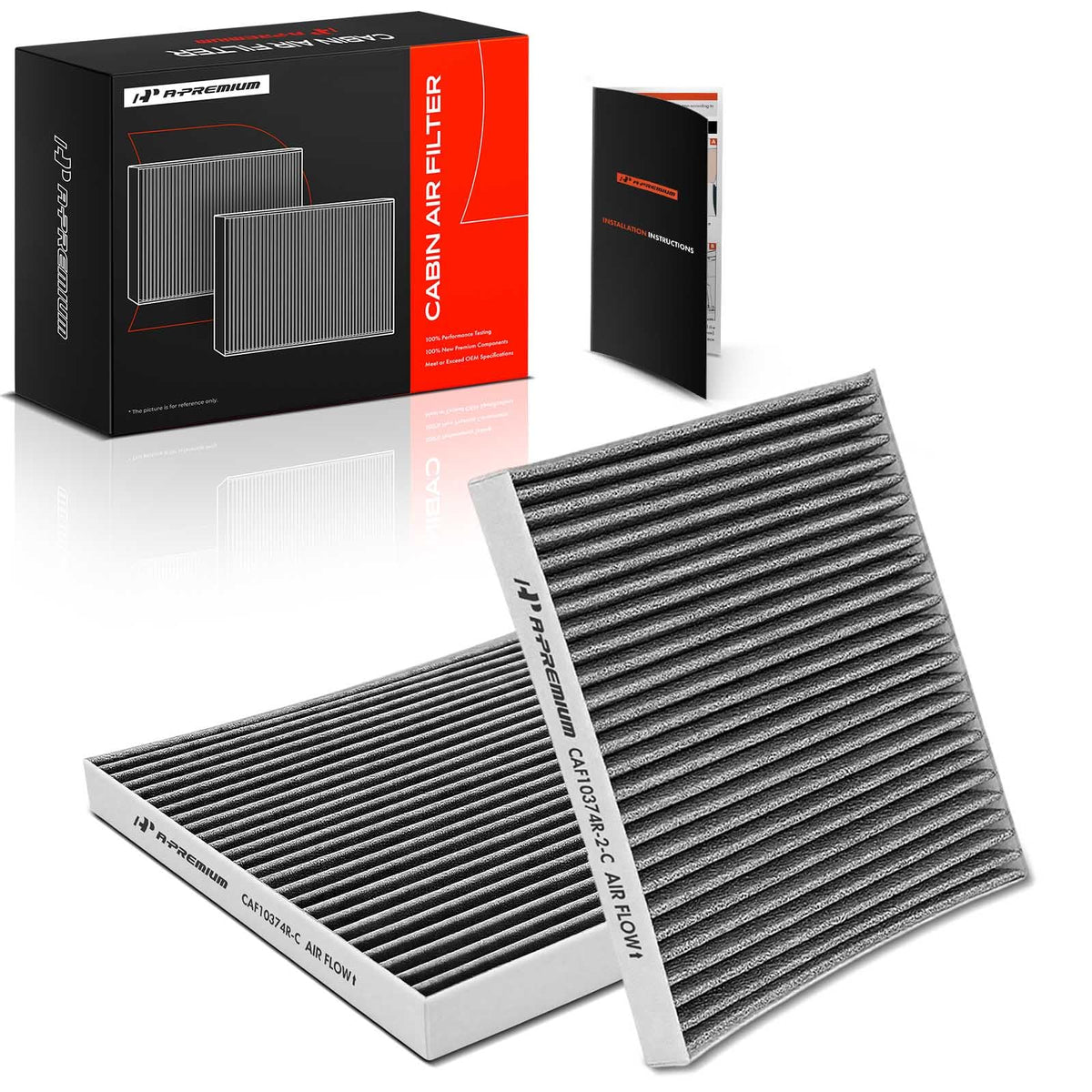 A-Premium 2PC cabin air filter activated carbon for Tacoma improves interior air quality.