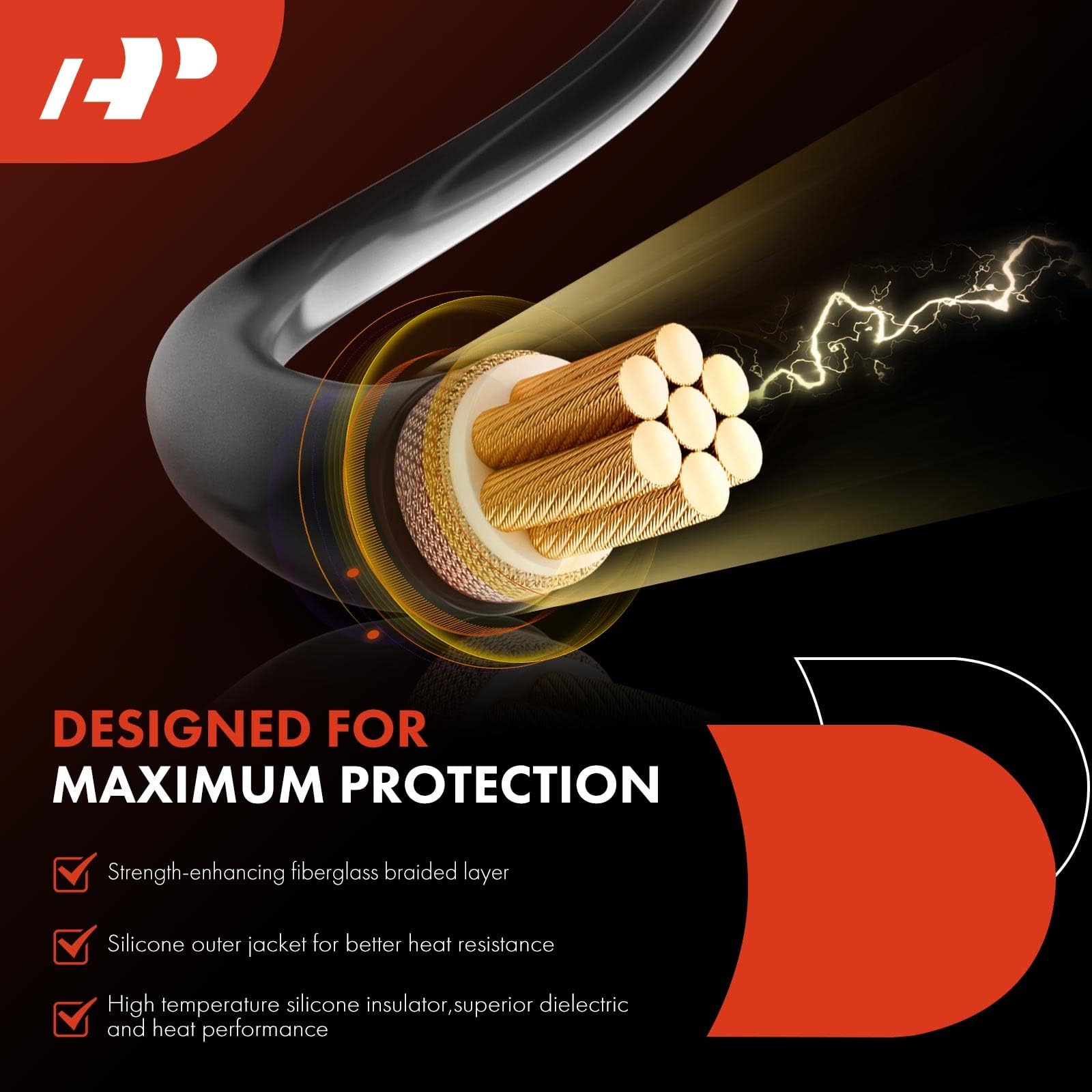 A-Premium 34L V6 ignition coils 3-wire close-up signals solid construction.