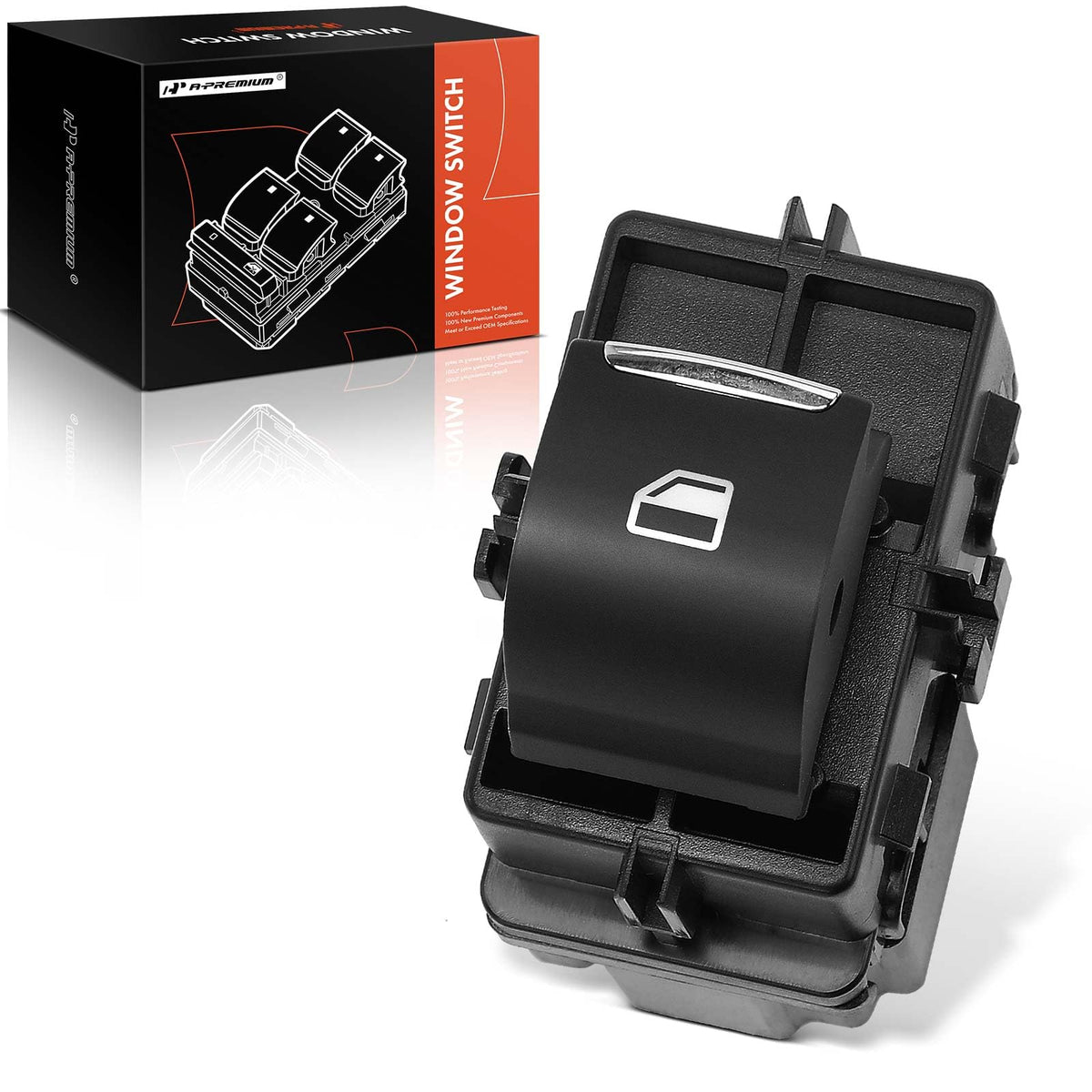 A-Premium 8-pin power window switch for Ford F-150, front view, easy fit.