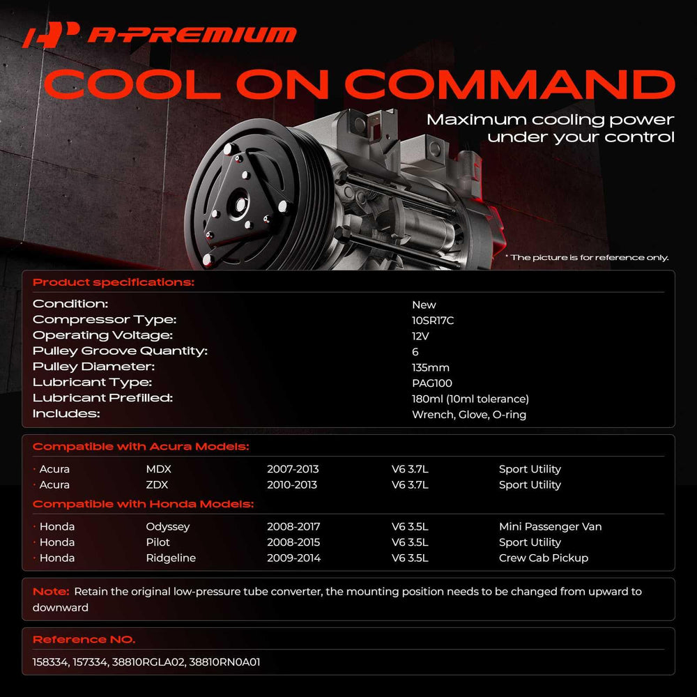 A-Premium AC compressor clutch for Acura MDX clutch close-up with pulley engagement.