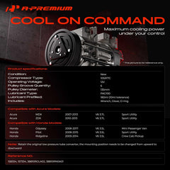 A-Premium AC compressor clutch for Acura MDX clutch close-up with pulley engagement.