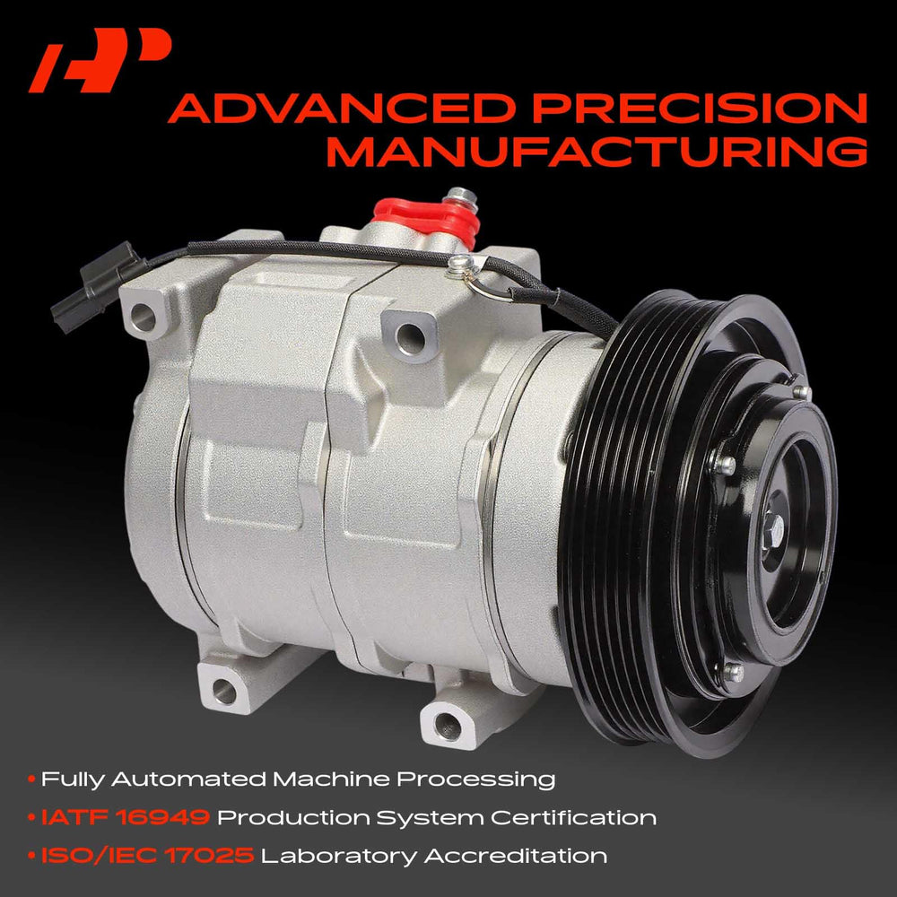 A-Premium AC compressor clutch for Acura MDX side view in engine bay.