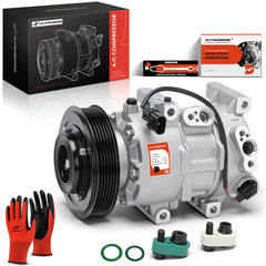 Front view of A-Premium AC compressor for Hyundai Accent fitment and cooling restoration