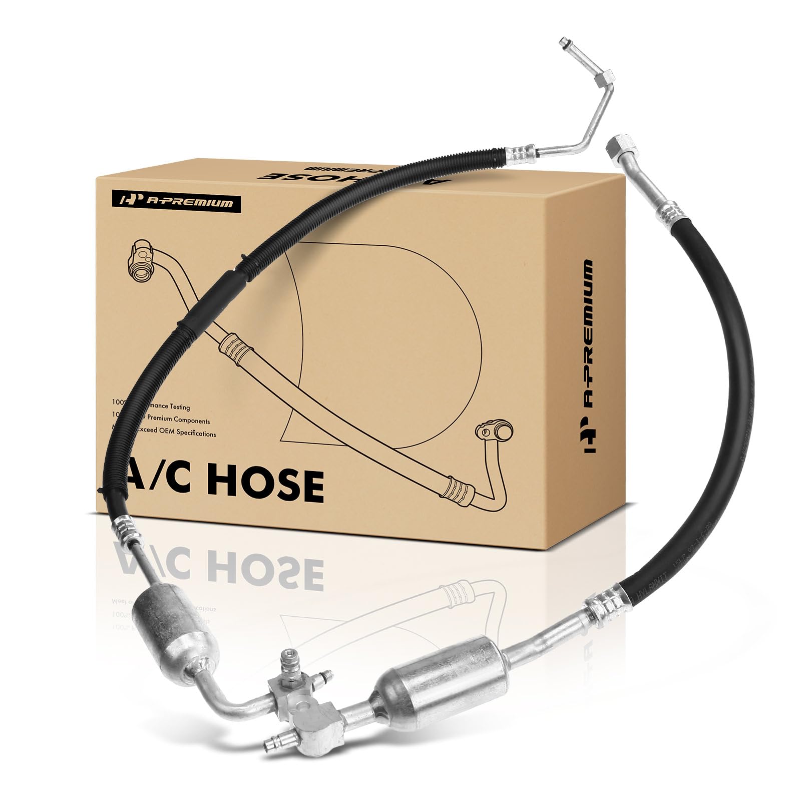 A-Premium suction hose close-up for Chevy fitment; durable design for reliable cooling