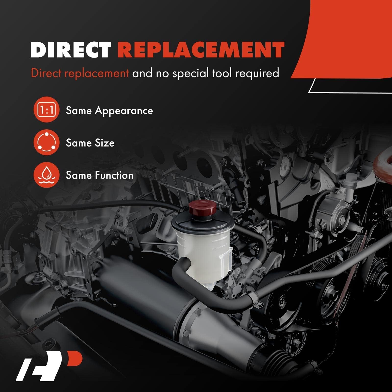 A-Premium packaging image for A/C vacuum reservoir as ready-to-install replacement.