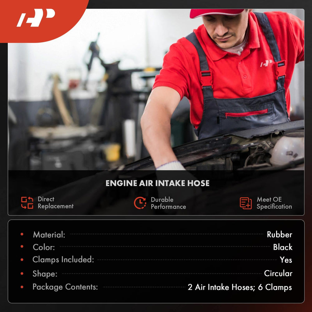 A-Premium hose shows MAF and throttle body connector compatibility for easy install.