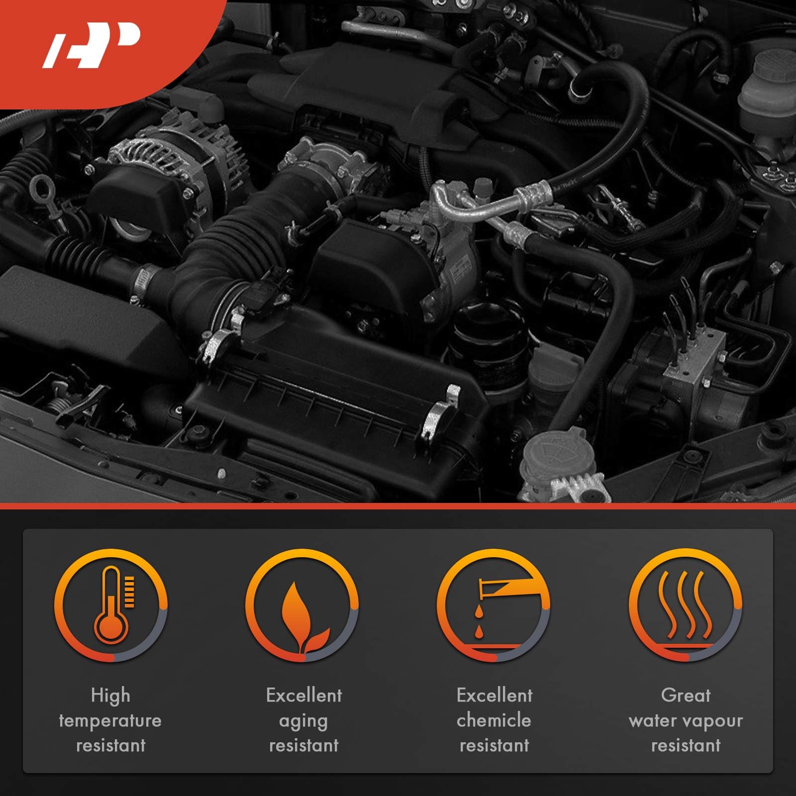 A-Premium hose dimensions indicate precise outside diameter and length for correct fit.