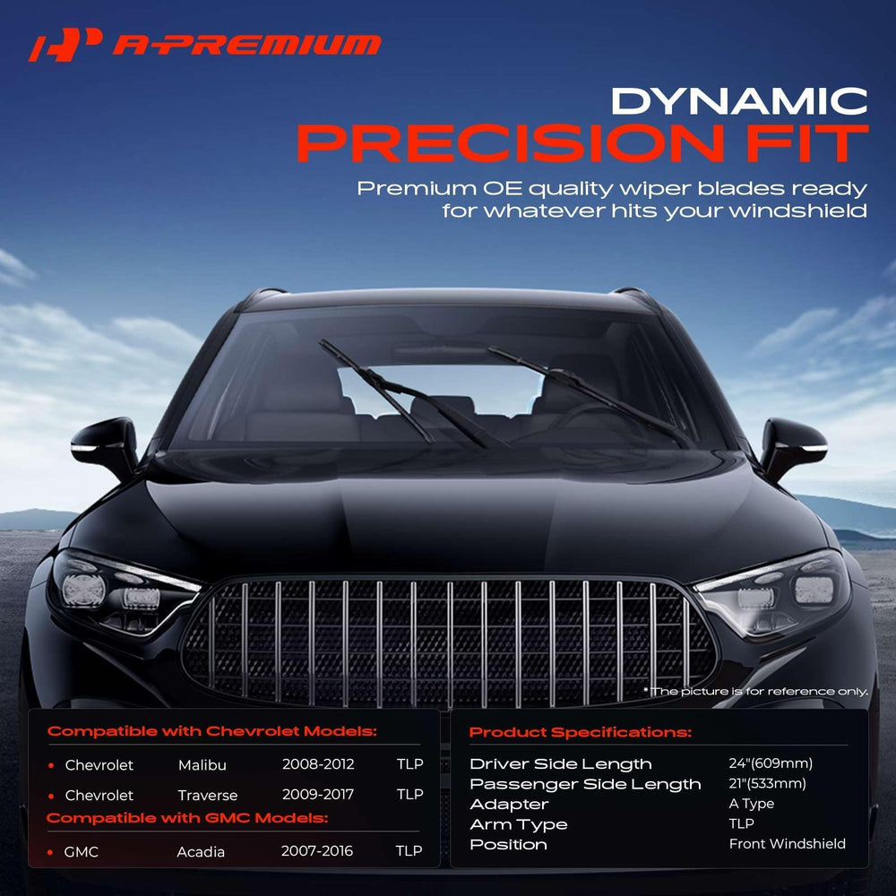 A-Premium APWB161 right 21-inch wiper blade for balanced cleaning.